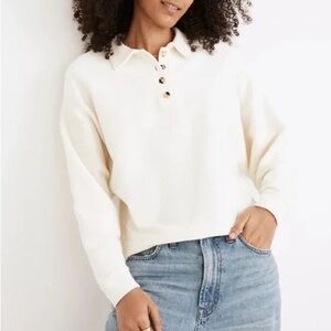 Madewell Cream Button-Up Sweater Small